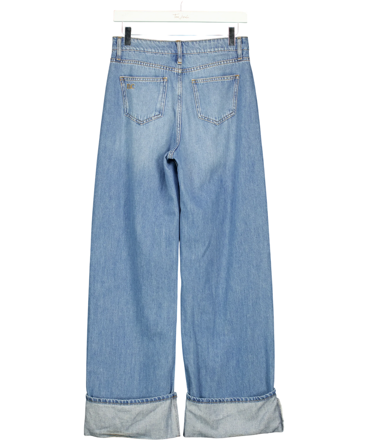 Nobody's Child Blue Blue High Rise Islington Turn Up Jeans, size UK 8 — back