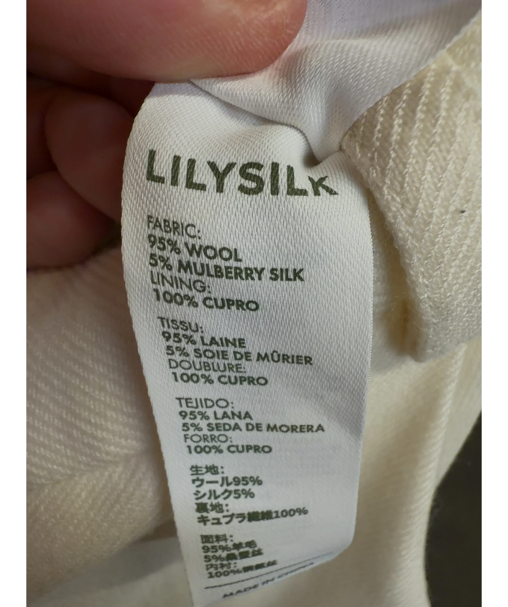 LILYSILK cream Colour, size UK 6 — label