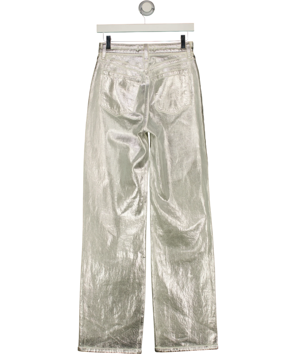 ABERCROMBIE & FITCH silver Curve Love The '90s Relaxed Jean High Rise, size W25 — back