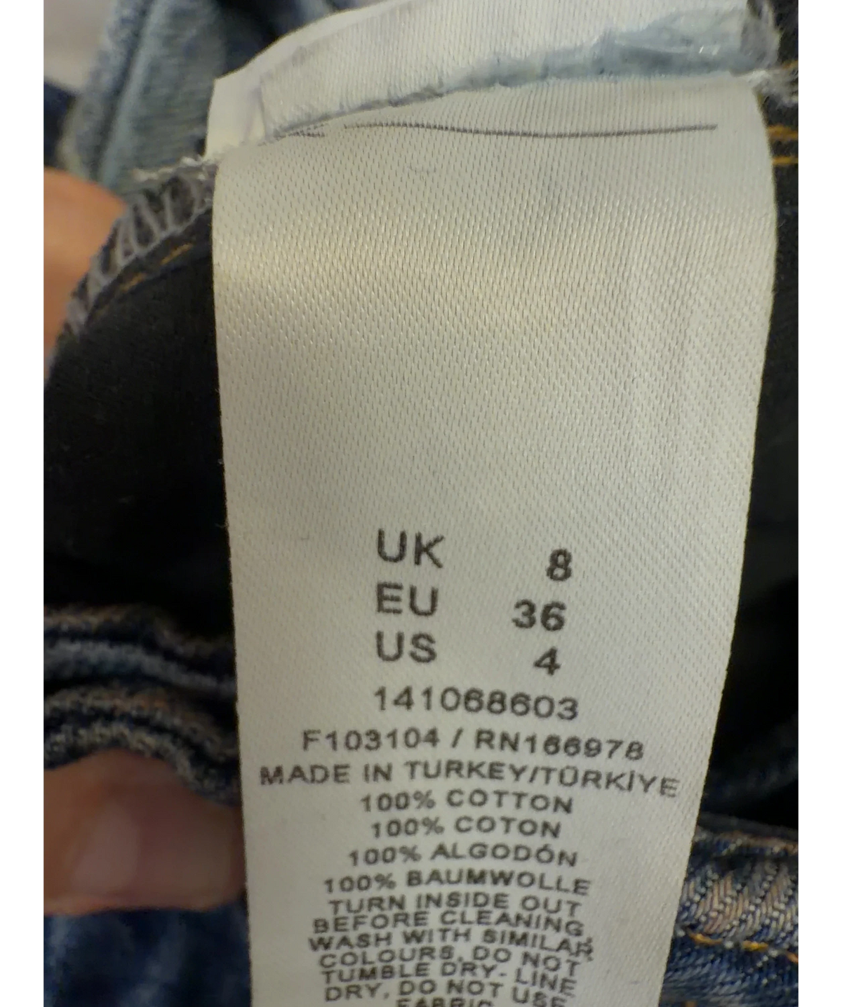 ASOS Blue Colour, size UK 8 — label