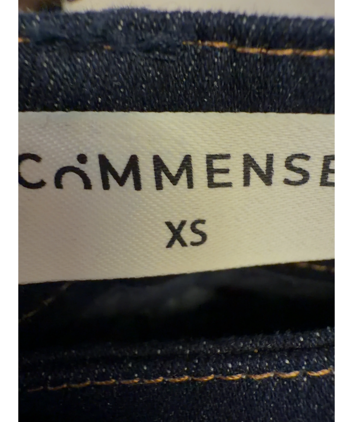 Commense dark blue Wide Leg Denim Jeans, size UK XS — care label