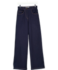 Commense dark blue Wide Leg Denim Jeans, size UK XS — front