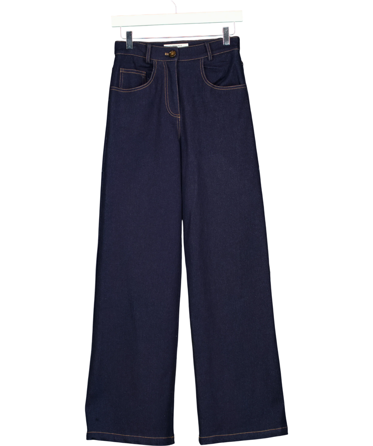 Commense dark blue Wide Leg Denim Jeans, size UK XS — front