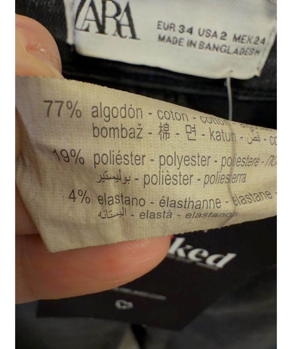 ZARA Grey Colour, size UK 6 — label