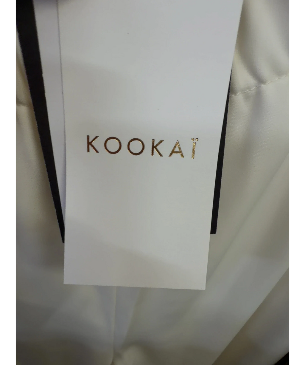 Kookai White Maria Elastic Pant, size UK 8 — detail