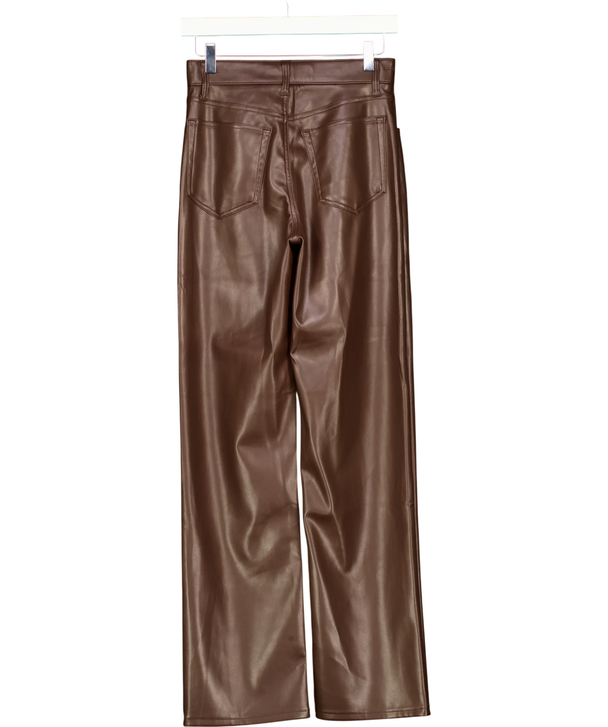 ABERCROMBIE & FITCH Brown High Rise '90s Relaxed Vegan Leather Pant, size W25 — back