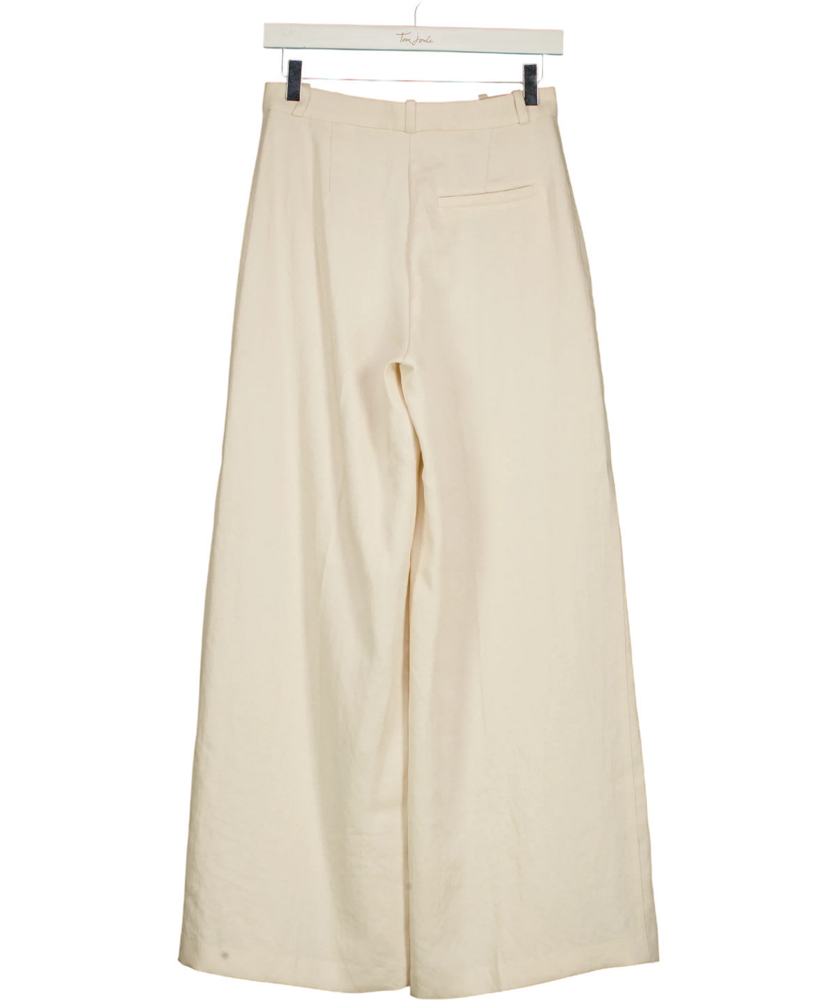 H&M Cream high-waisted wide-leg trouser, size UK 6 — back
