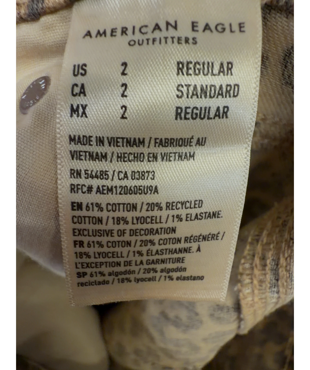 American Eagle Beige Colour, size UK 6 — care label