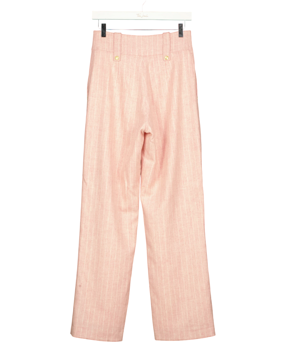 HOLLAND COOPER Pink High Waisted Straight Trouser, size UK 8 — back