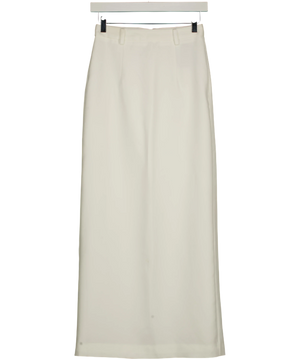 Commense White Front Slit Maxi Skirt UK XS