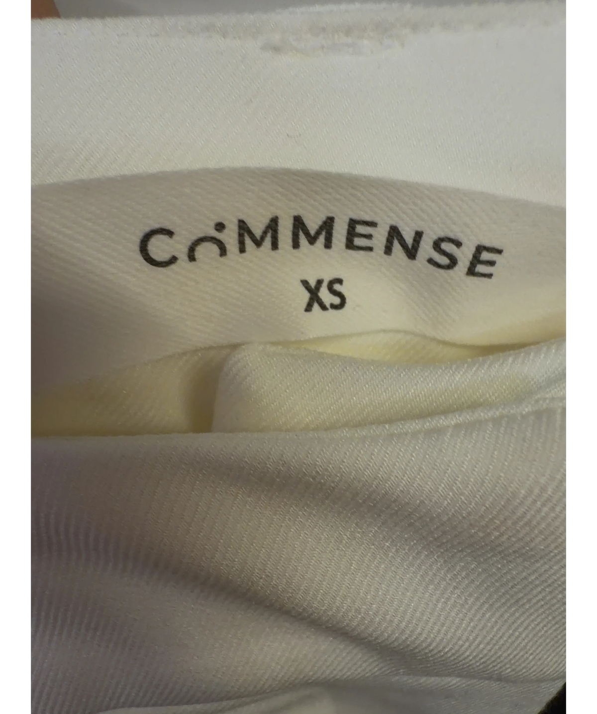 Commense Cream Colour, size UK XS — care label