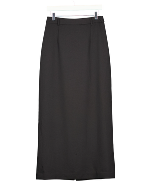 Kookai Black Straight Maxi Skirt with Front Slit UK 10