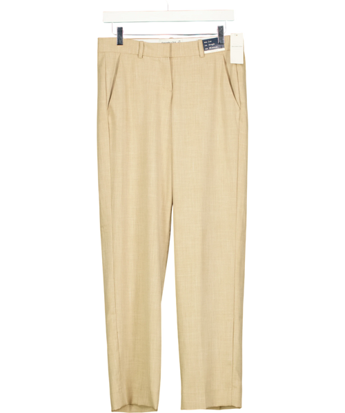ABERCROMBIE & FITCH Beige Curve Love Low Rise Tailored Straight Leg Pant, size W25 — front
