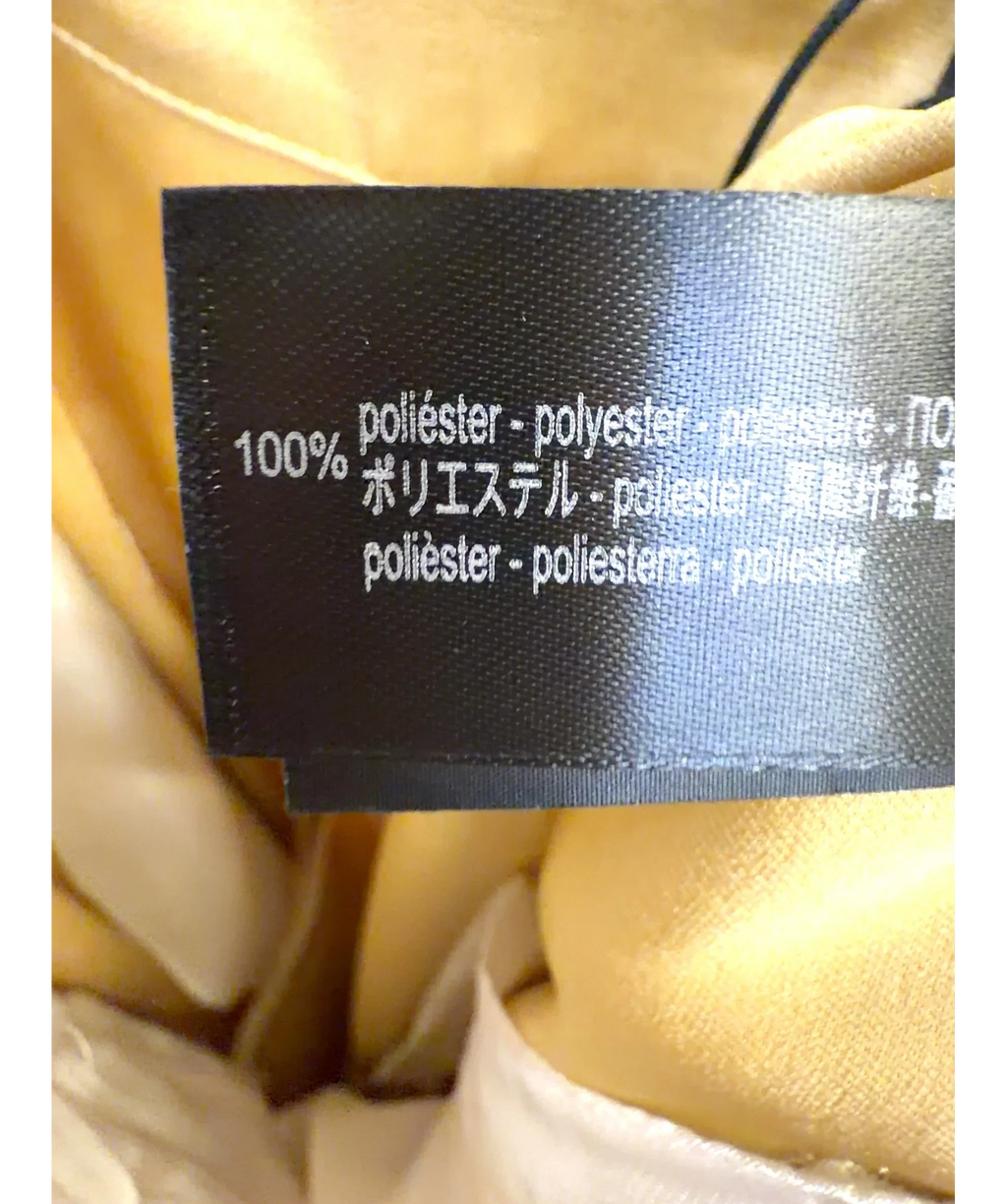 ZARA Yellow Satin Balloon Trousers, size UK XS — fabric detail