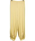ZARA Yellow Satin Balloon Trousers, size UK XS — front