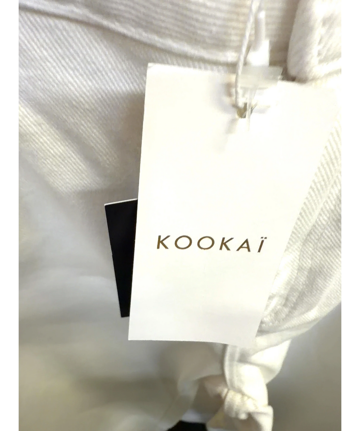 Kookai White Kai Straight Leg Jean, size UK 8 — detail
