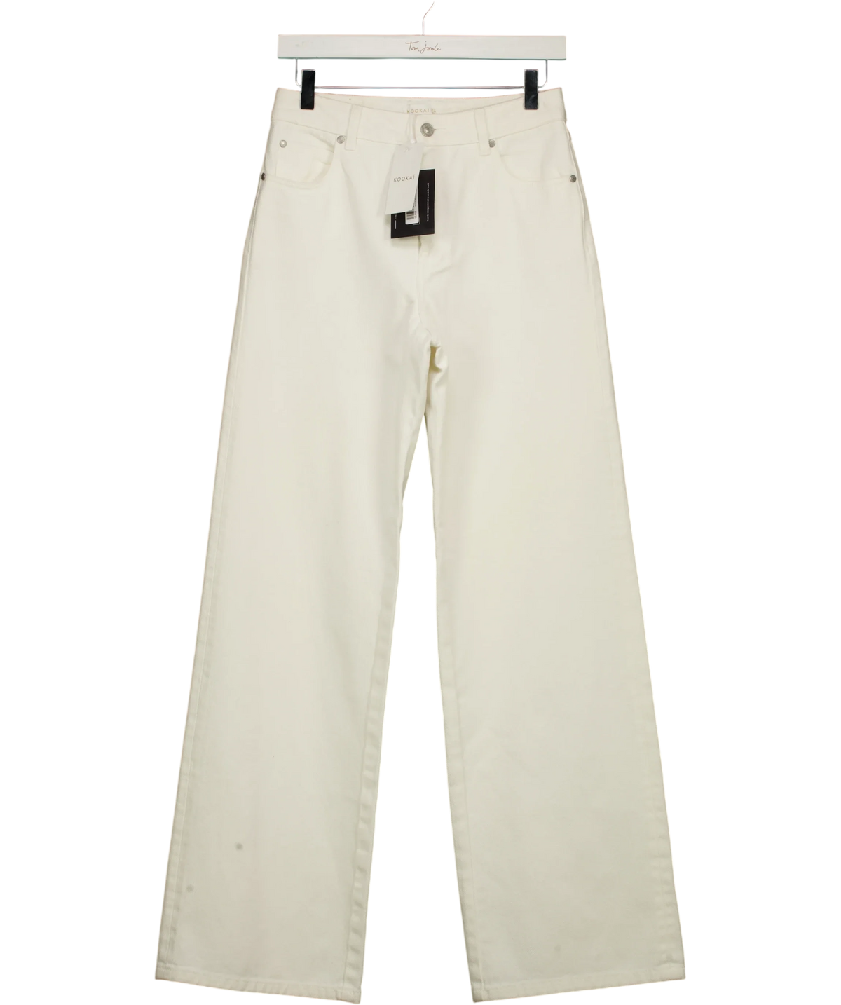 Kookai White Kai Straight Leg Jean, size UK 8 — front