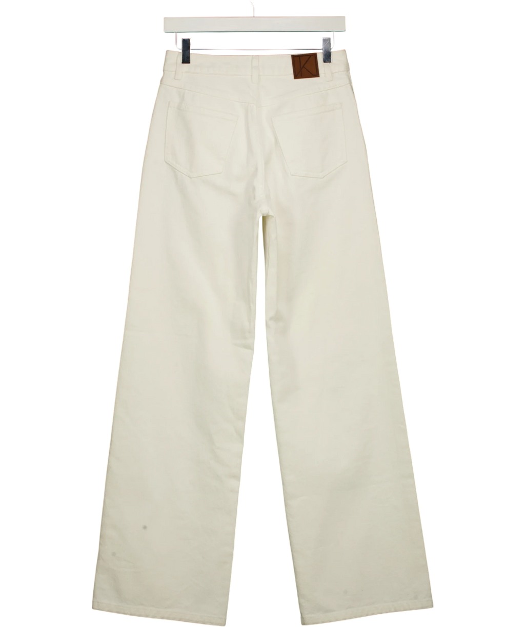 Kookai White Kai Straight Leg Jean, size UK 8 — back