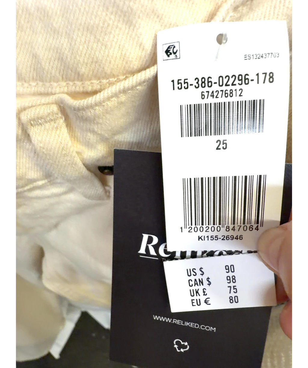 ABERCROMBIE & FITCH Cream Colour, size W25 — label