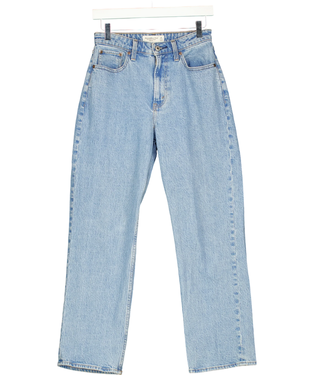 ABERCROMBIE & FITCH light blue The Vintage Straight High Rise, size W25 — front