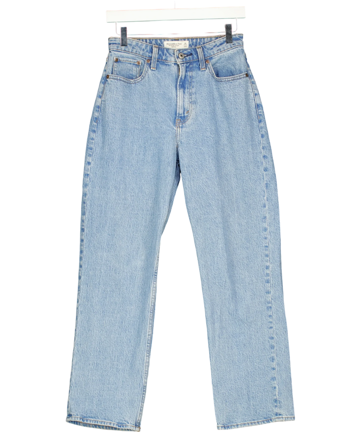 ABERCROMBIE & FITCH light blue The Vintage Straight High Rise, size W25 — front