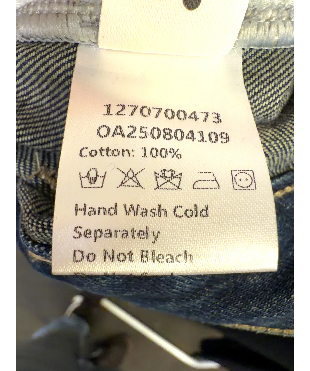 Commense Blue Colour, size UK S — label