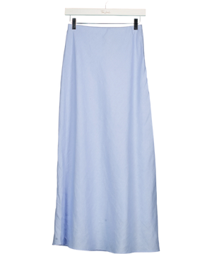 Abercrombie & Fitch 100% Linen High Rise Maxi Skirt Blue UK XS
