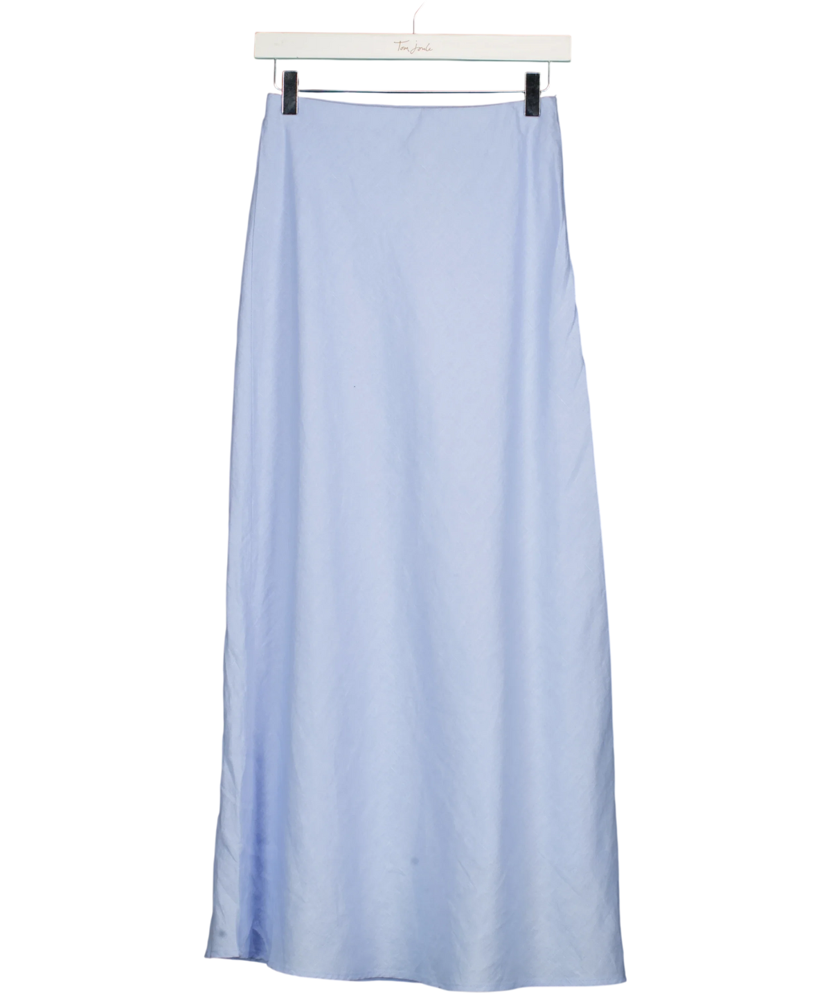 ABERCROMBIE & FITCH light blue 100% Linen High Rise Maxi Skirt, size UK XS — front