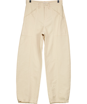 Good American Beige Barrel Leg Pants W24