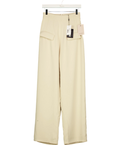 ODD MUSE Beige The Ultimate Muse Wide Leg Trousers, size UK S — front