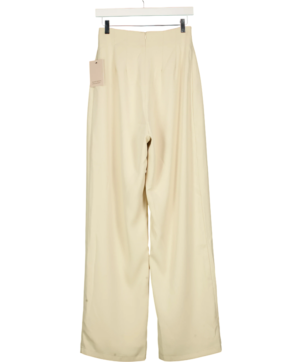 ODD MUSE Beige The Ultimate Muse Wide Leg Trousers, size UK S — back