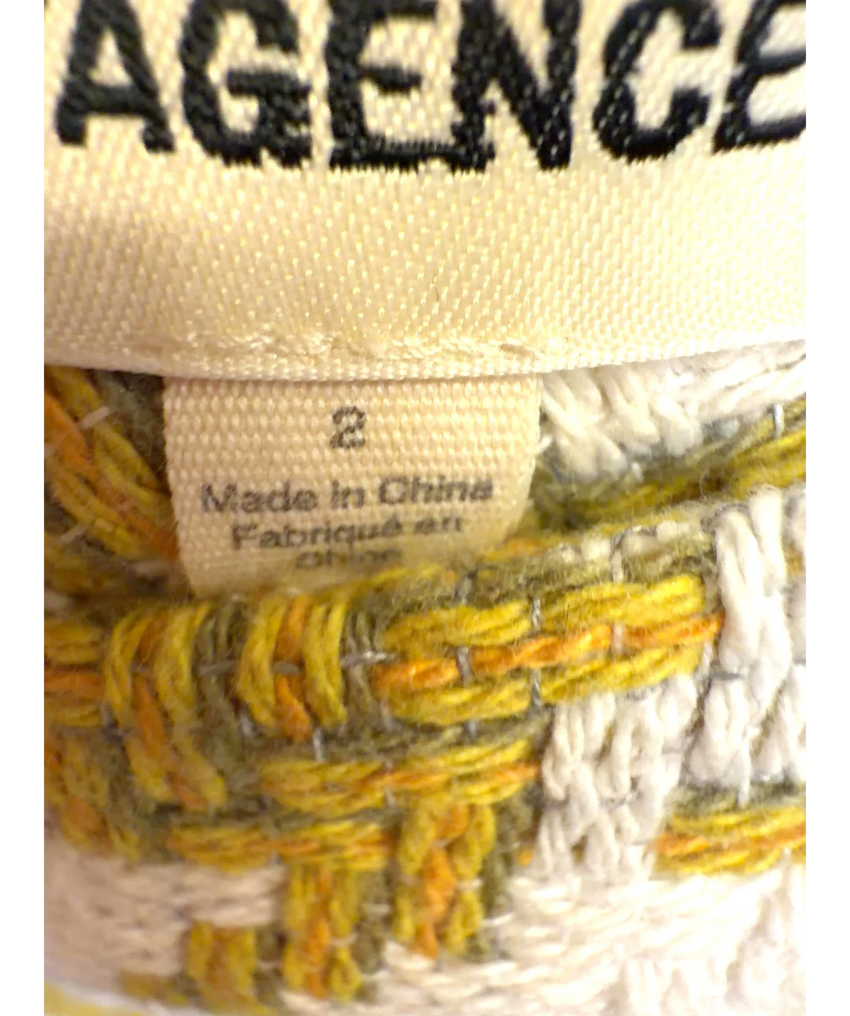 L'agence Yellow Colour, size UK 6 — care label