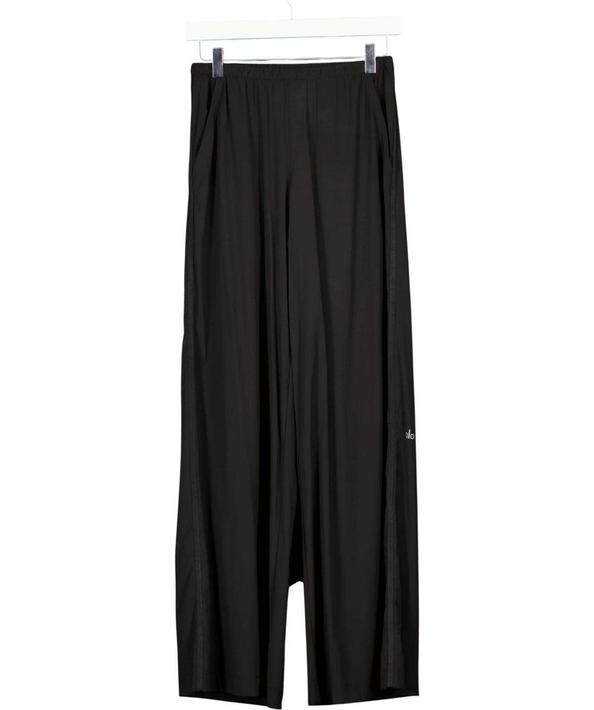alo yoga Black Breezy Wide Leg Pant (Long), size UK XXS — front