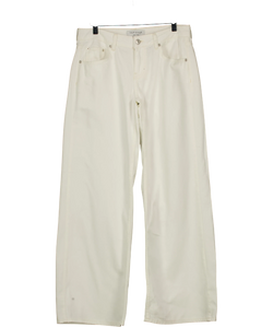 TOPSHOP White Low Rise Wide Leg Jeans, size UK 8 — front