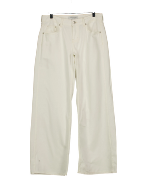 Topshop Low Rise Wide Leg Jeans White UK 8