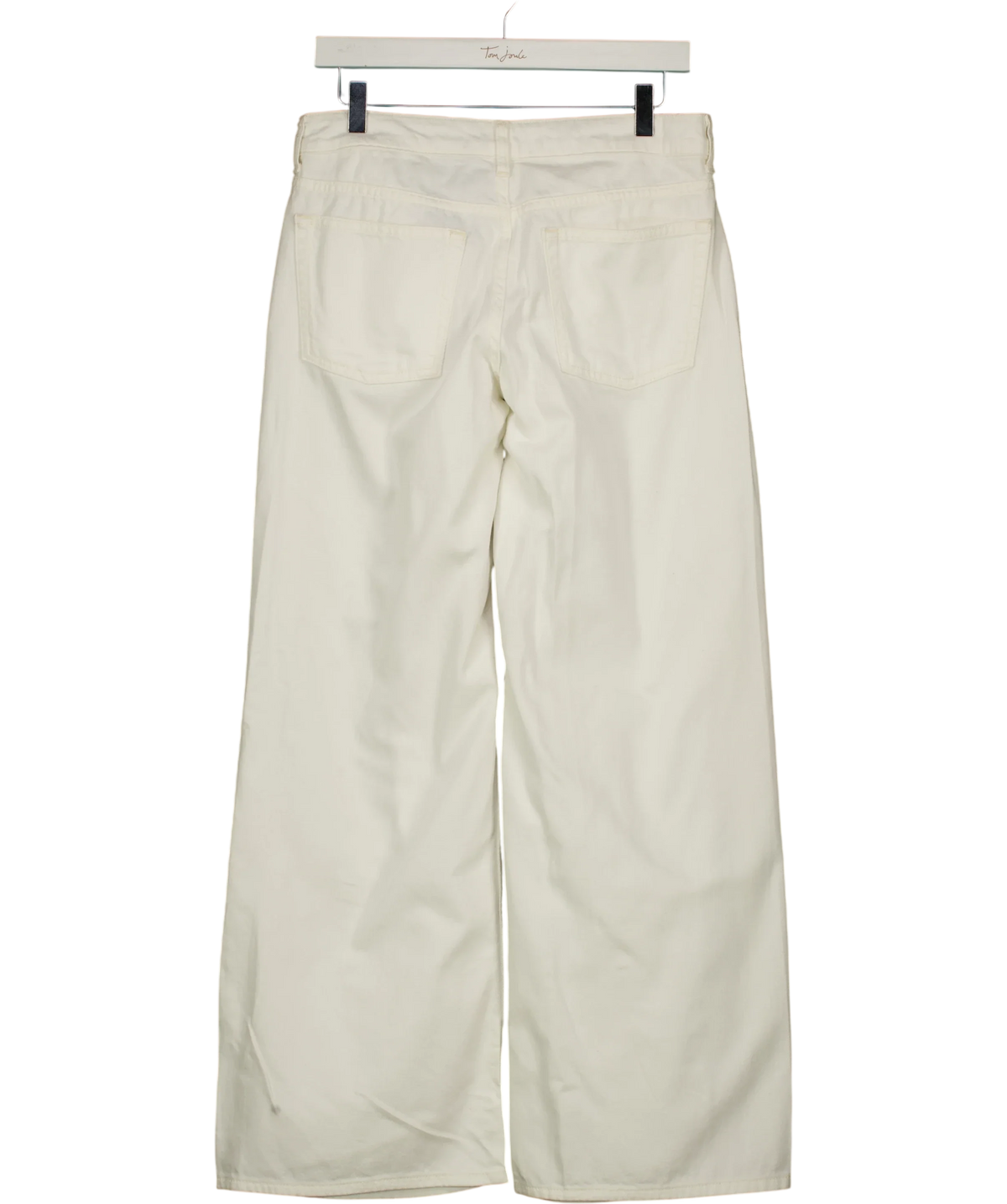 TOPSHOP White Low Rise Wide Leg Jeans, size UK 8 — back