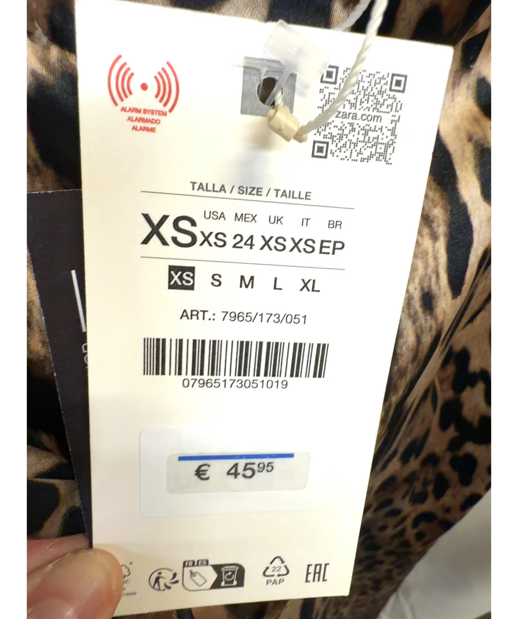 ZARA Brown Colour, size UK XS — care label