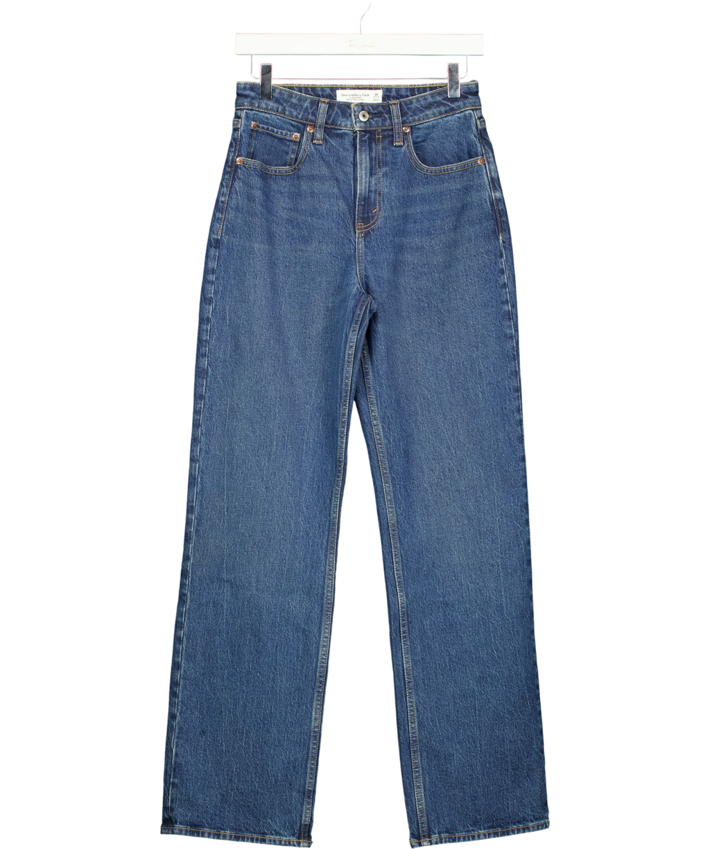 ABERCROMBIE & FITCH Blue Curve Love High Rise 90s Relaxed Jeans, size W25 — front