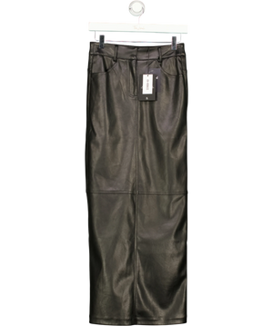 4th & Reckless Carys Faux Leather Midi Skirt Black UK 6