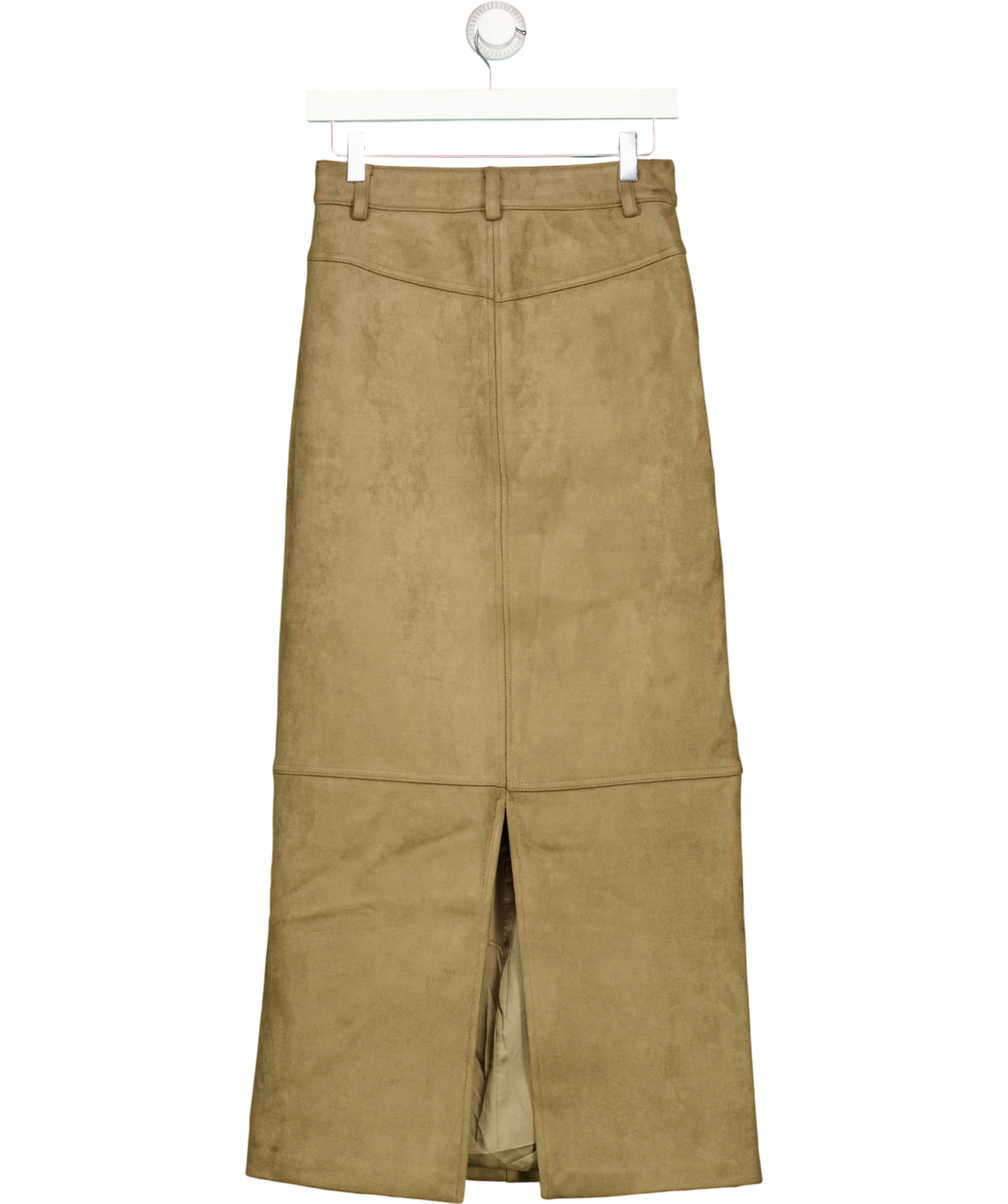 4th & Reckless olive LORNA SKIRT, size UK 6 — back