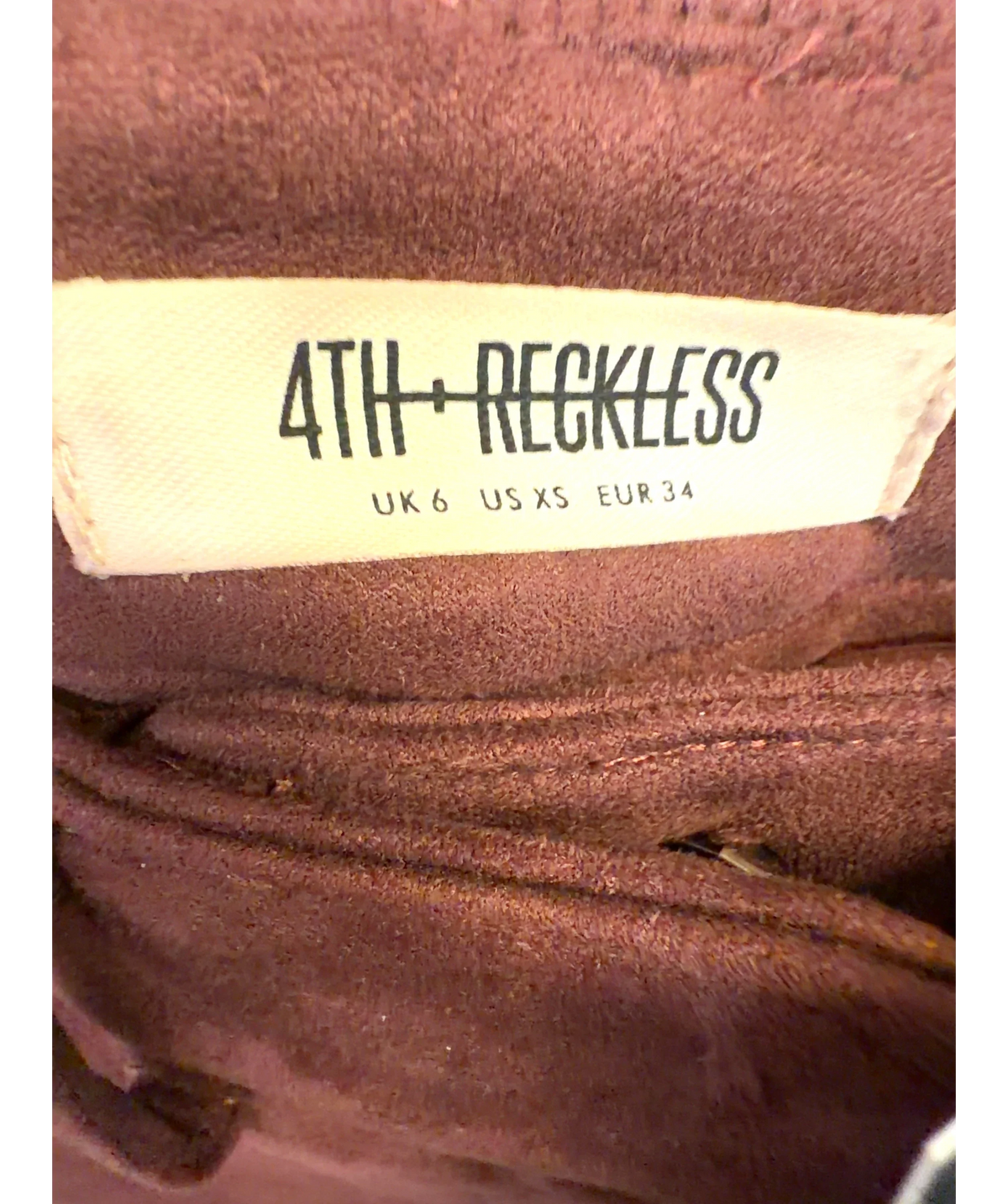 4th & Reckless rust Colour, size UK 6 — detail
