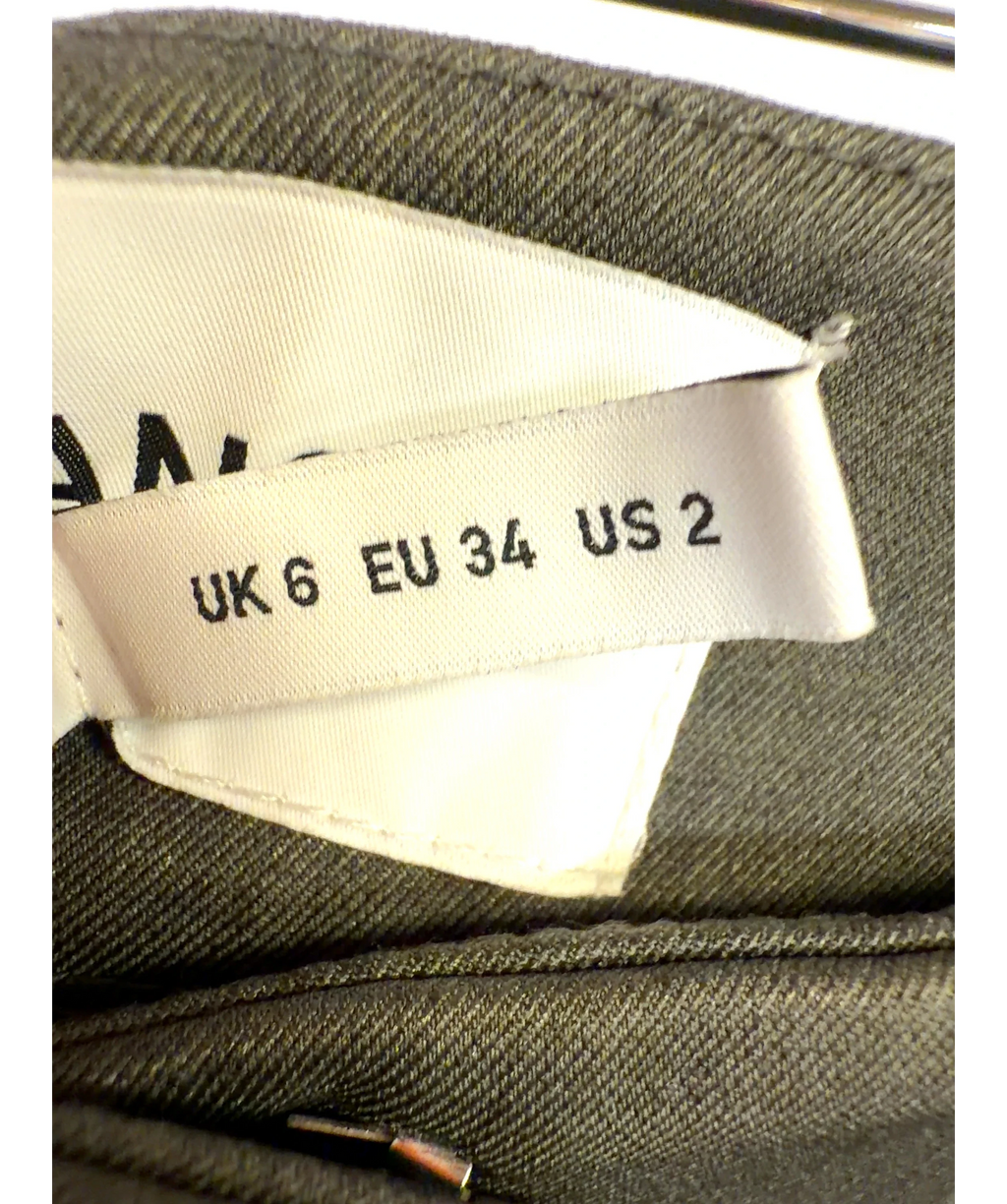 ARRANGE Grey pleated wide-leg trousers, size UK 6 — care label
