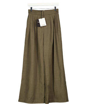 Arrange Pleated Wide-Leg Trousers Grey UK 6