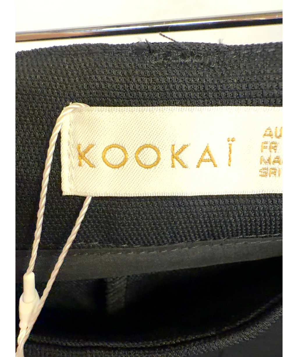 Kookai Black Oyster Core Low Rise Pant, size UK 8 — detail