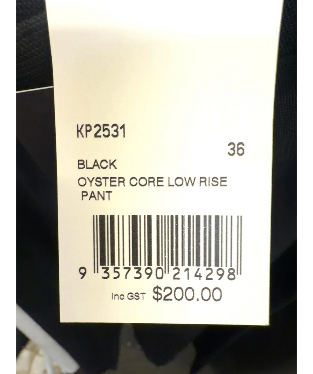 Kookai Black Oyster Core Low Rise Pant, size UK 8 — label