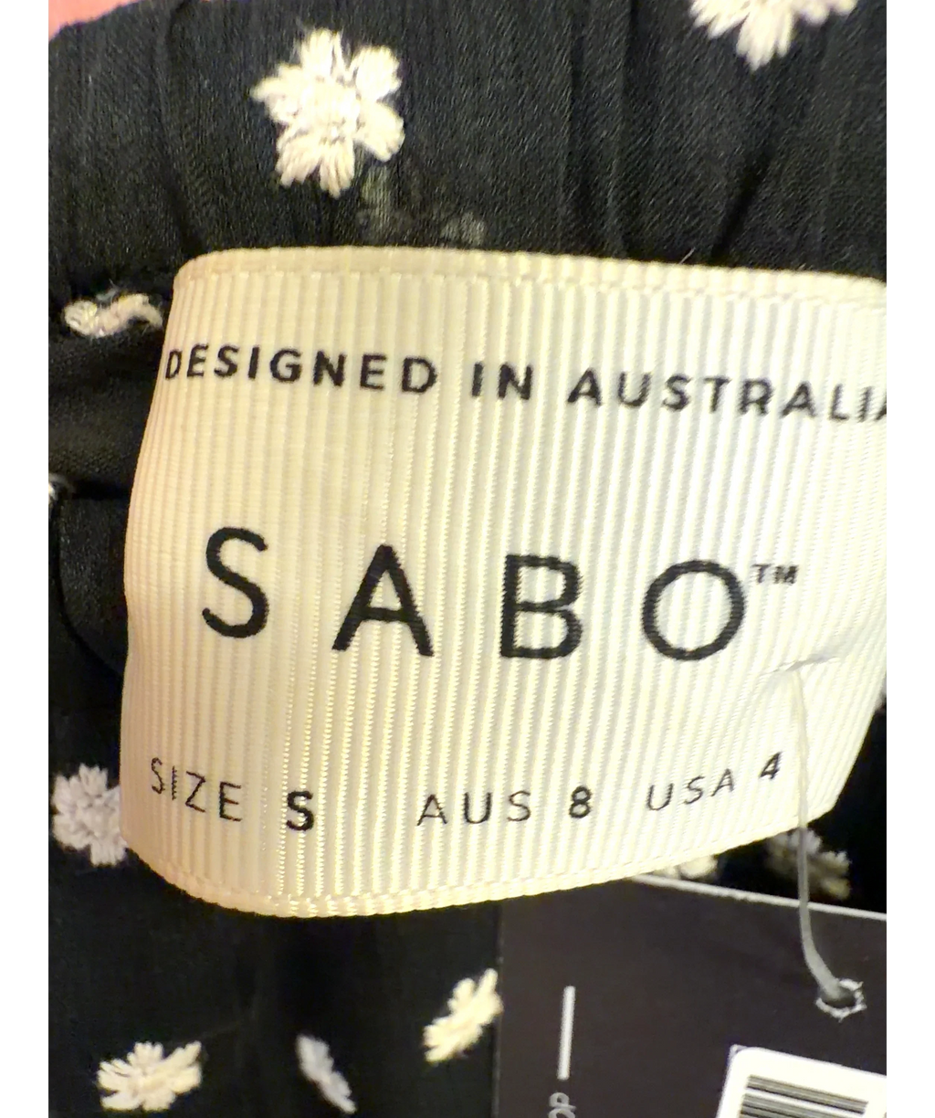Sabo Black Adiana Pants, size UK S — detail
