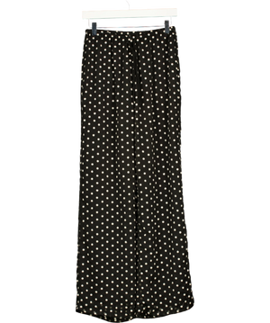 Sabo Adiana  Black and White Embroidered wide leg trousers UK S