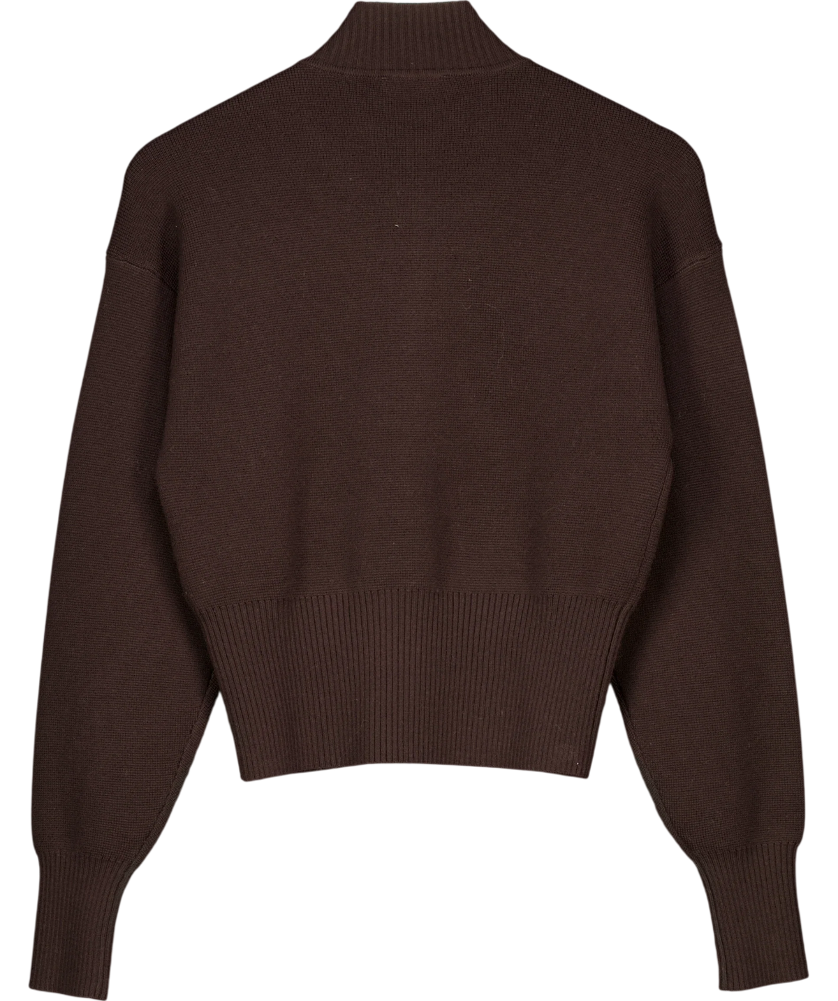 Kookai Brown Dalton Zip Cardigan, size UK 8 — back