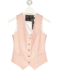 HOLLAND COOPER Pink Hampton Waistcoat, size UK 8 — front