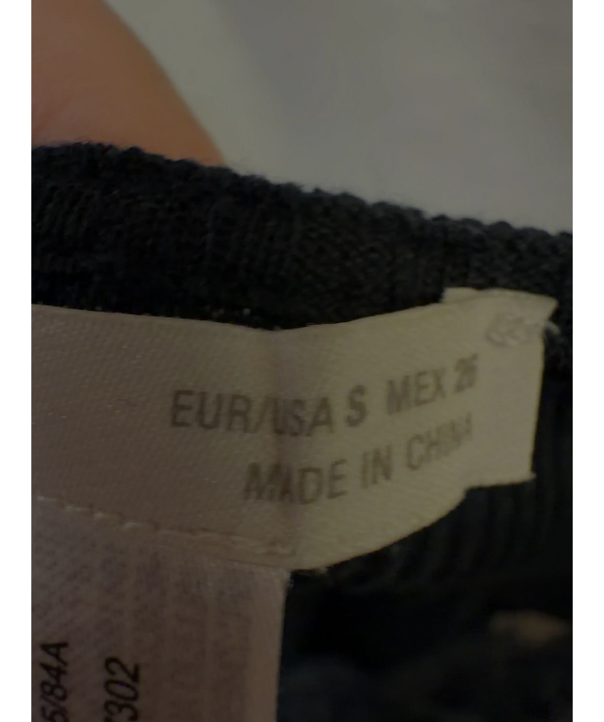 ZARA Black Black Ribbed Lace-Trim Tank / Vest Top, size UK S — care label